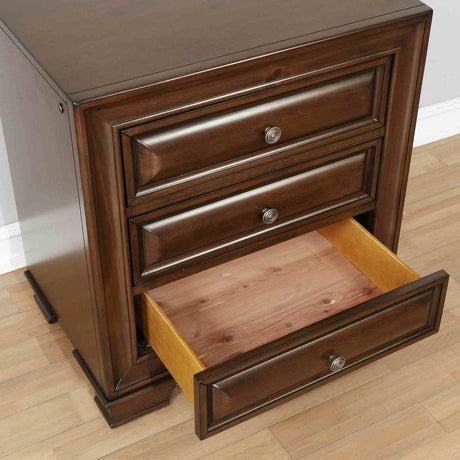 Brandt Brown Cherry 5 Pc Queen Bedroom Set from Furniture of America - Luna Furniture