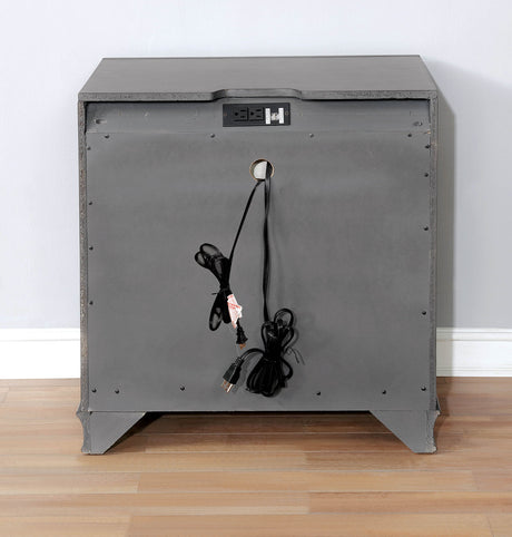 Brandt Gray Night Stand from Furniture of America - Luna Furniture