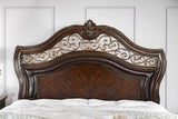 Menodora Brown Cherry King Bed from Furniture of America - Luna Furniture