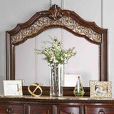 Menodora Brown Cherry 5 Pc Queen Bedroom Set from Furniture of America - Luna Furniture