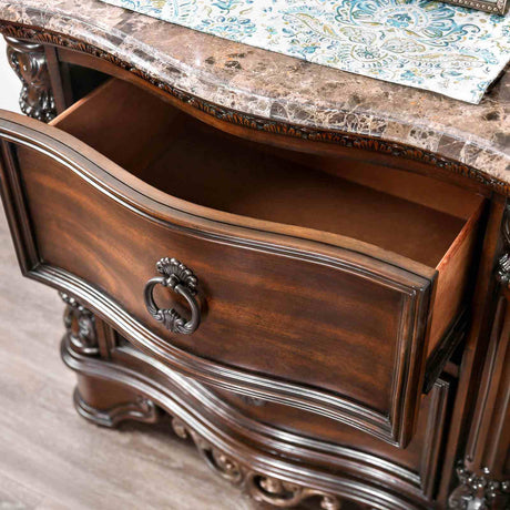 Menodora Brown Cherry Night Stand from Furniture of America - Luna Furniture