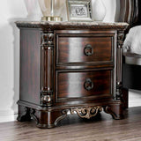Menodora Brown Cherry 5 Pc Queen Bedroom Set from Furniture of America - Luna Furniture