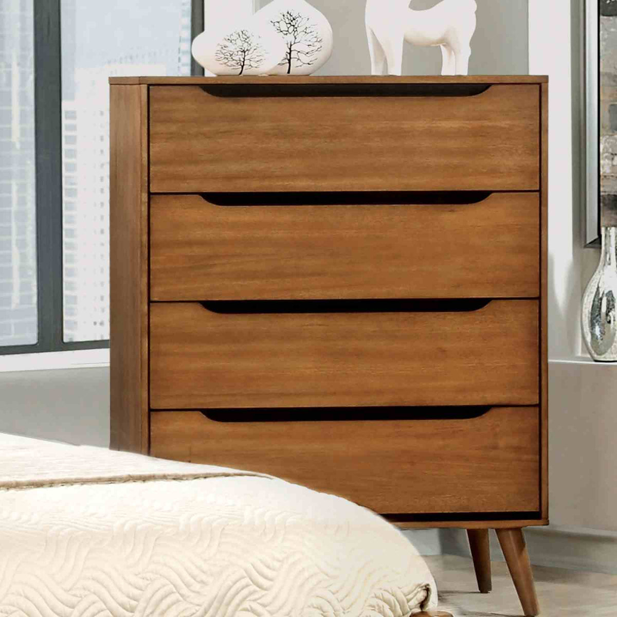 Lennart Oak 5-Piece Queen Bedroom Set from Furniture of America - Luna Furniture
