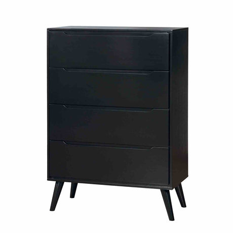Lennart Black 5 Pc Queen Bedroom Set from Furniture of America - Luna Furniture