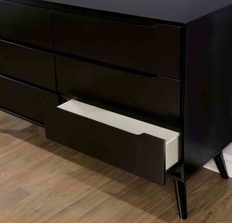 Lennart Black Dresser from Furniture of America - Luna Furniture