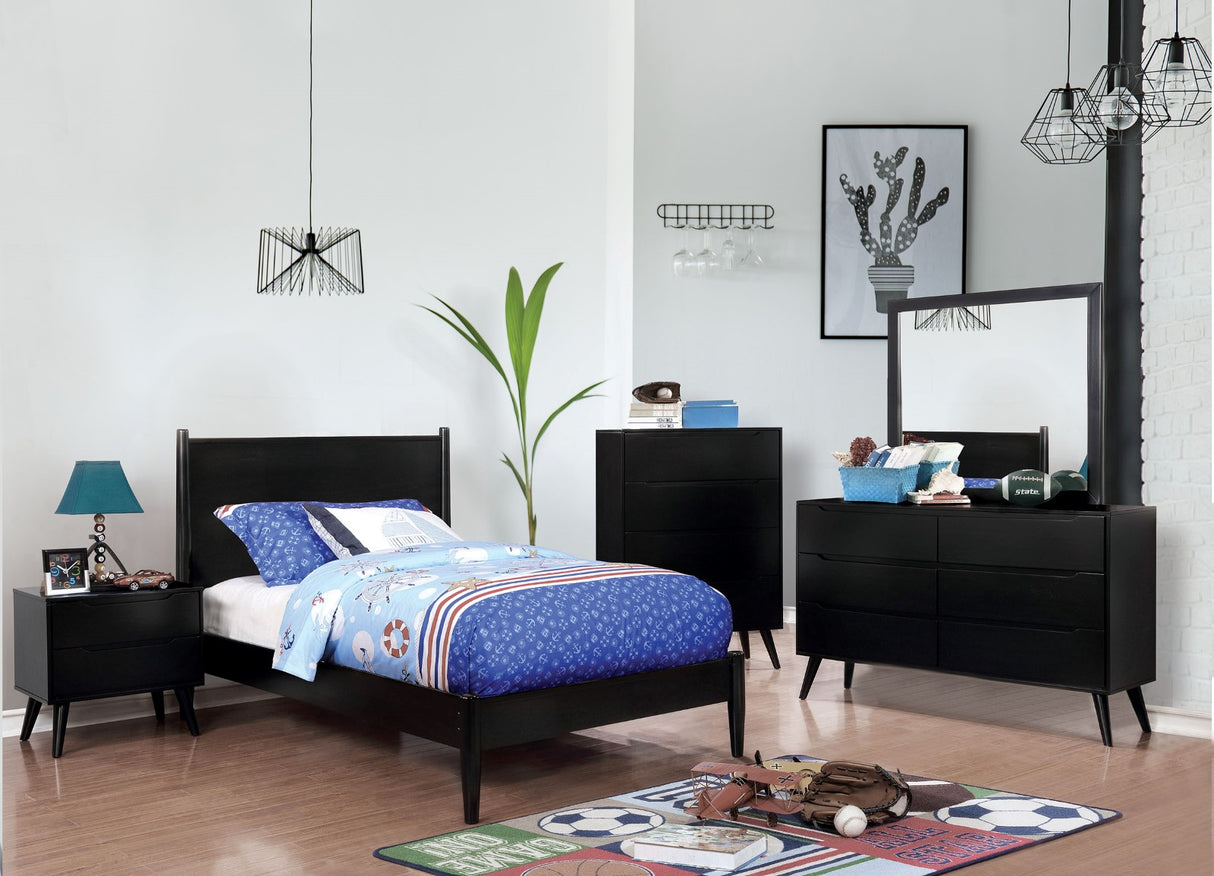 Lennart Black Twin Bed from Furniture of America - Luna Furniture