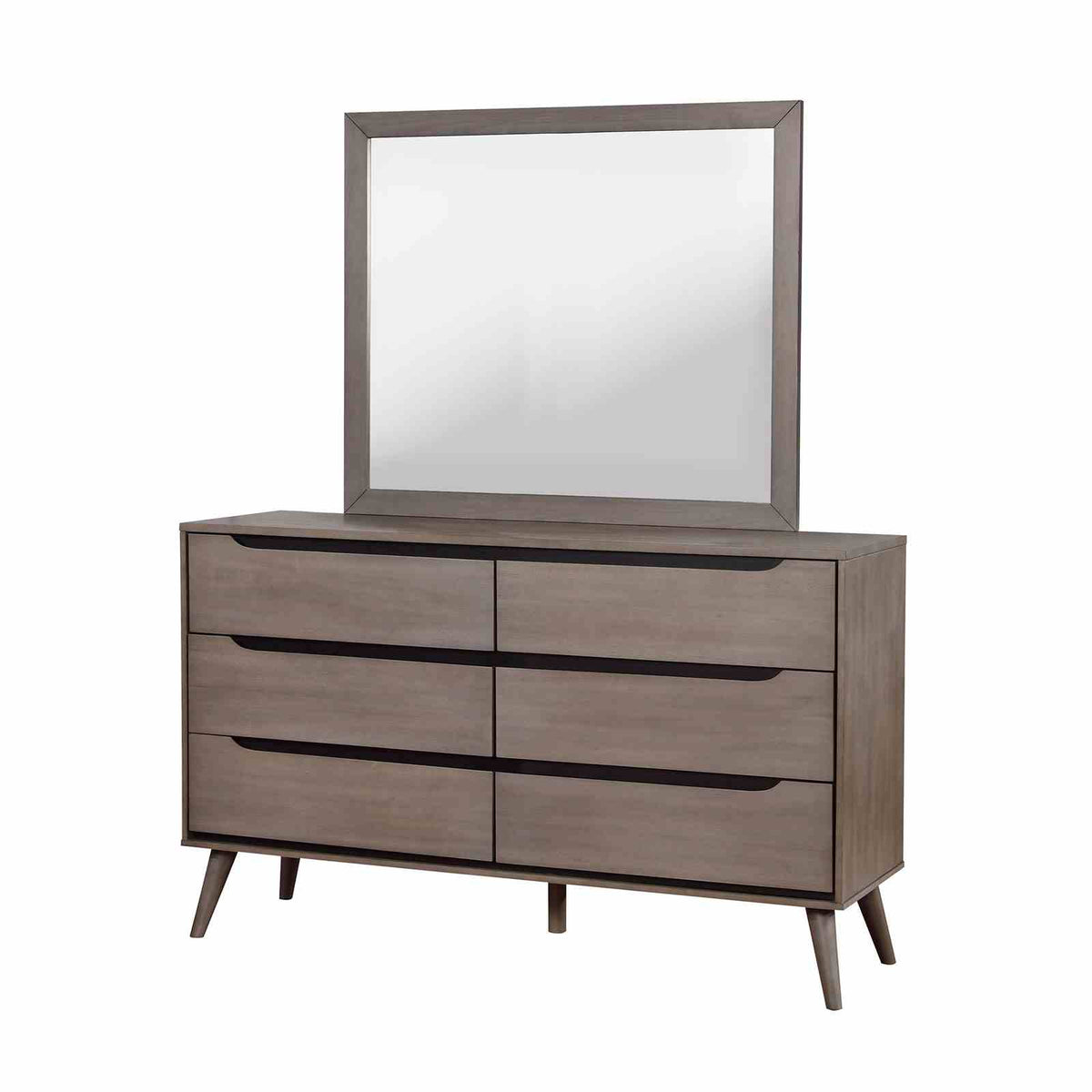Lennart Gray 5 Pc Queen Bedroom Set from Furniture of America - Luna Furniture