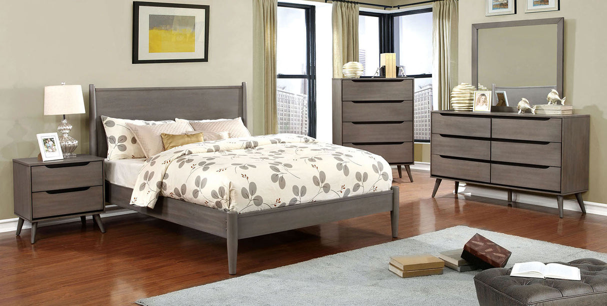 Lennart Gray Queen Bed from Furniture of America - Luna Furniture
