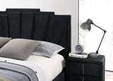 Florizel Black/Gold Upholstered Queen Bed from Furniture of America - Luna Furniture