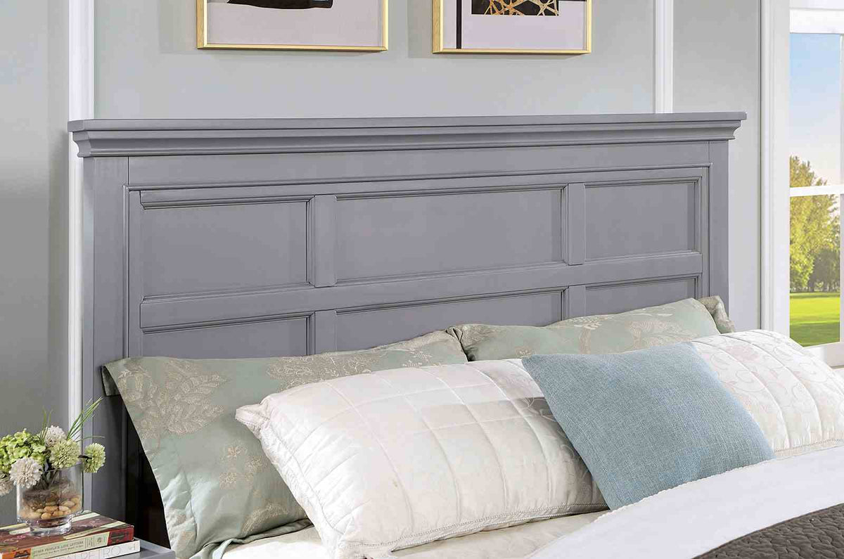 Castlile Gray 5 Pc Queen Bedroom Set from Furniture of America - Luna Furniture