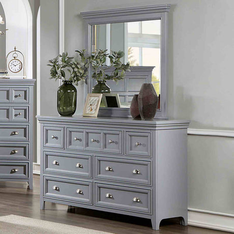 Castlile Gray 5 Pc Queen Bedroom Set from Furniture of America - Luna Furniture