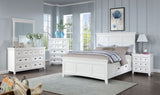 Castile White King Storage Platform Bed from Furniture of America - Luna Furniture