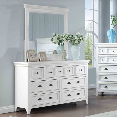 Castile White 5 Pc Queen Bedroom Set from Furniture of America - Luna Furniture