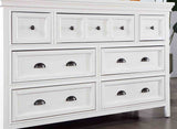 Castile White 5 Pc Queen Bedroom Set from Furniture of America - Luna Furniture