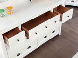 Castile White 5 Pc Queen Bedroom Set from Furniture of America - Luna Furniture