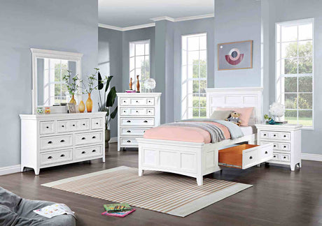 Castile White Twin Bed from Furniture of America - Luna Furniture