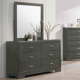 Alison Metallic Gray 5 Pc Queen Bedroom Set from Furniture of America - Luna Furniture