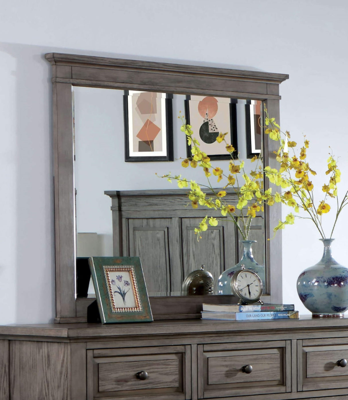 Durango Warm Gray Mirror (Mirror Only) from Furniture of America - Luna Furniture