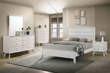 Dortmund White Queen Bed from Furniture of America - Luna Furniture