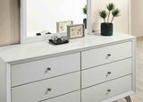 Dortmund White 5 Pc Queen Bedroom Set from Furniture of America - Luna Furniture