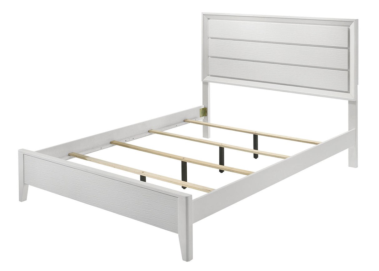 Dortmund White King Panel Bed from Furniture of America - Luna Furniture