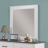 Priam White/Gray Mirror (Mirror Only) from Furniture of America - Luna Furniture