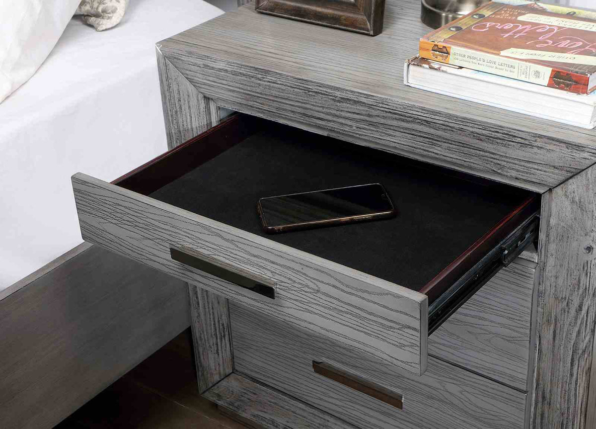 Raiden Gray 5 Pc Queen Bedroom Set from Furniture of America - Luna Furniture