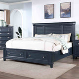 Manzanillo Slate Blue Queen Storage Bed from Furniture of America - Luna Furniture