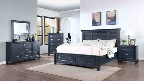 Manzanillo Slate Blue Queen Storage Bed from Furniture of America - Luna Furniture