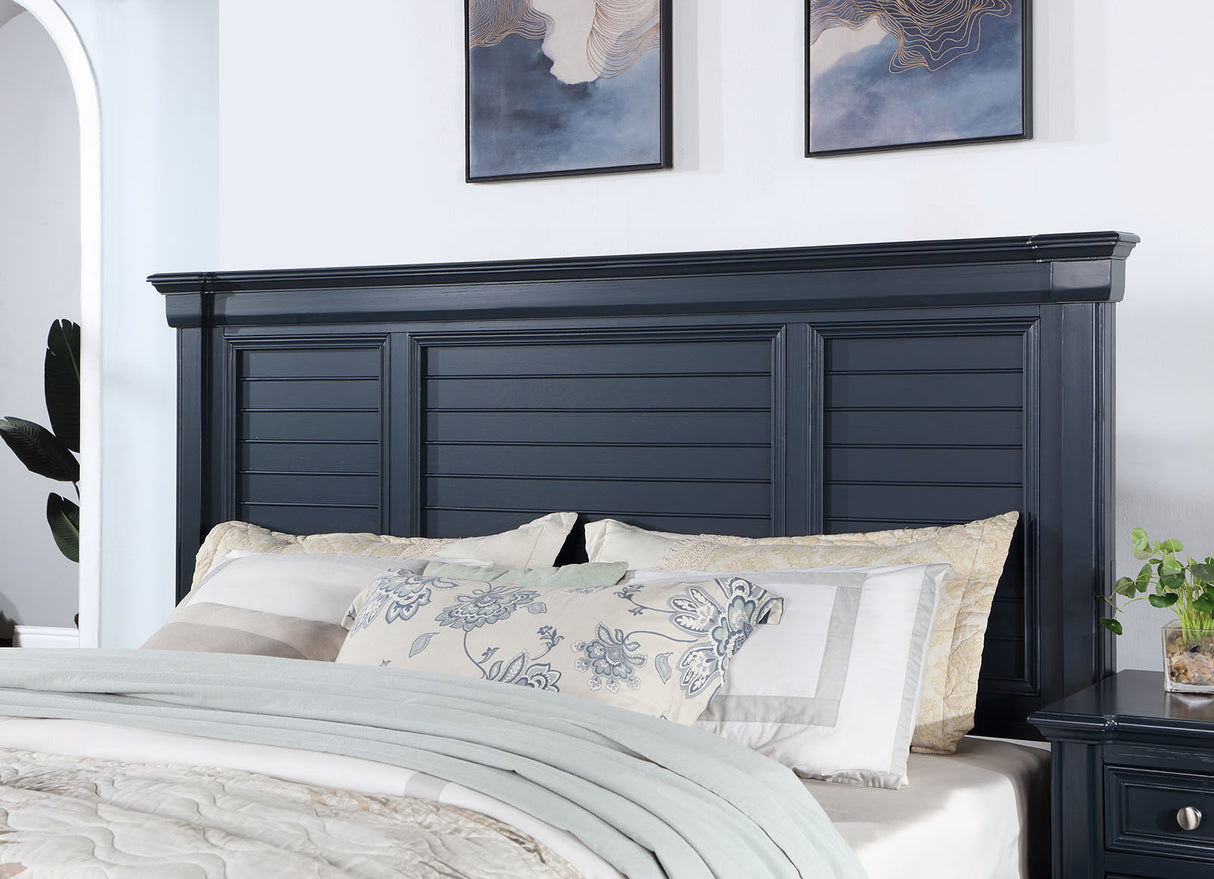 Manzanillo Slate Blue King Bed from Furniture of America - Luna Furniture