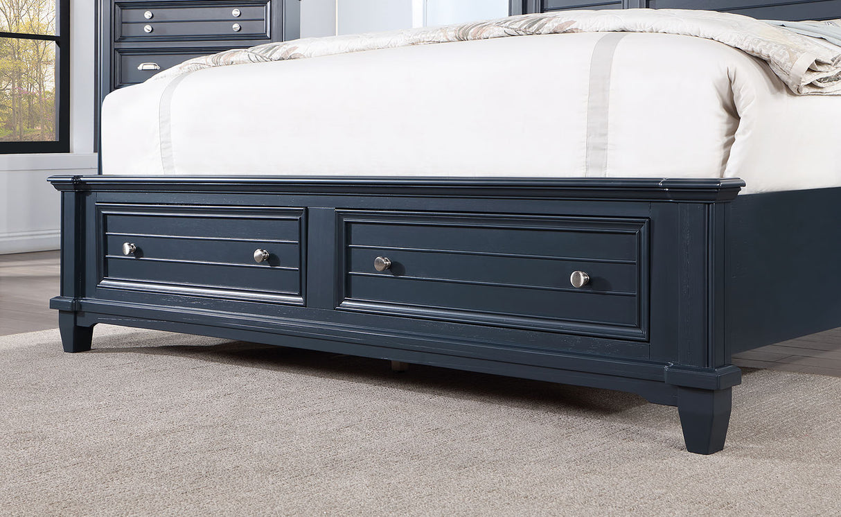 Manzanillo Slate Blue King Bed from Furniture of America - Luna Furniture