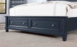 Manzanillo Slate Blue Queen Storage Bed from Furniture of America - Luna Furniture