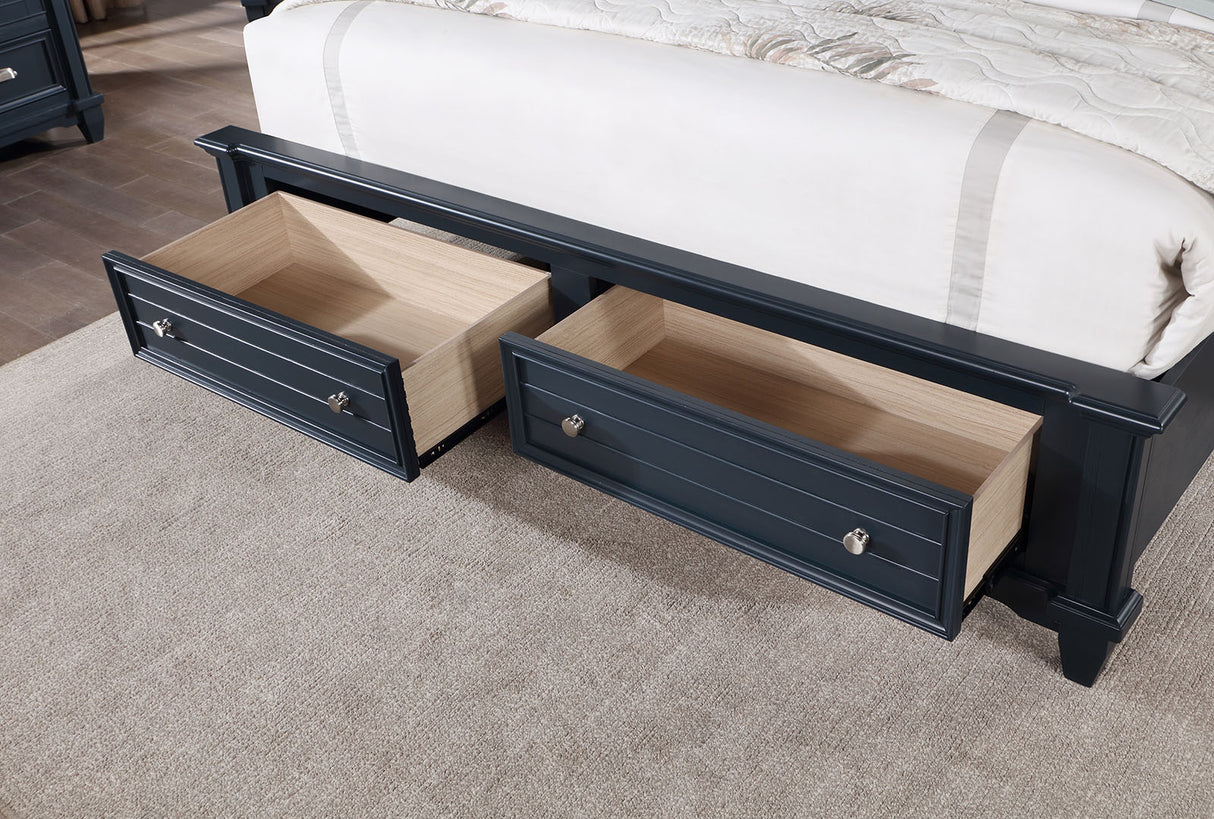Manzanillo Slate Blue King Bed from Furniture of America - Luna Furniture
