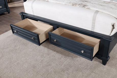 Manzanillo Slate Blue King Bed from Furniture of America - Luna Furniture