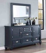 Manzanillo Slate Blue 5 Pc Queen Bedroom Set from Furniture of America - Luna Furniture