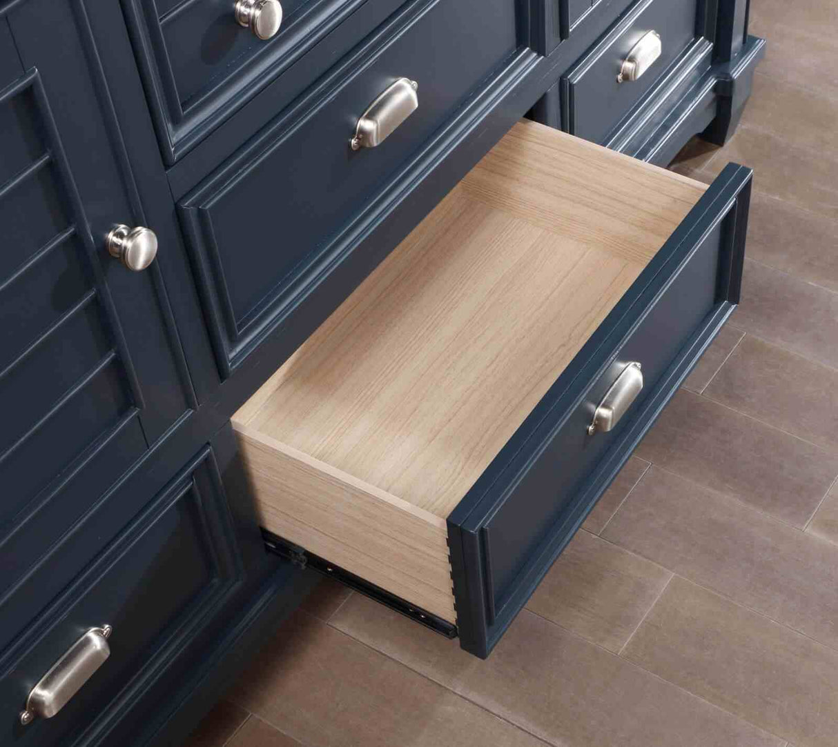 Manzanillo Slate Blue 5 Pc Queen Bedroom Set from Furniture of America - Luna Furniture