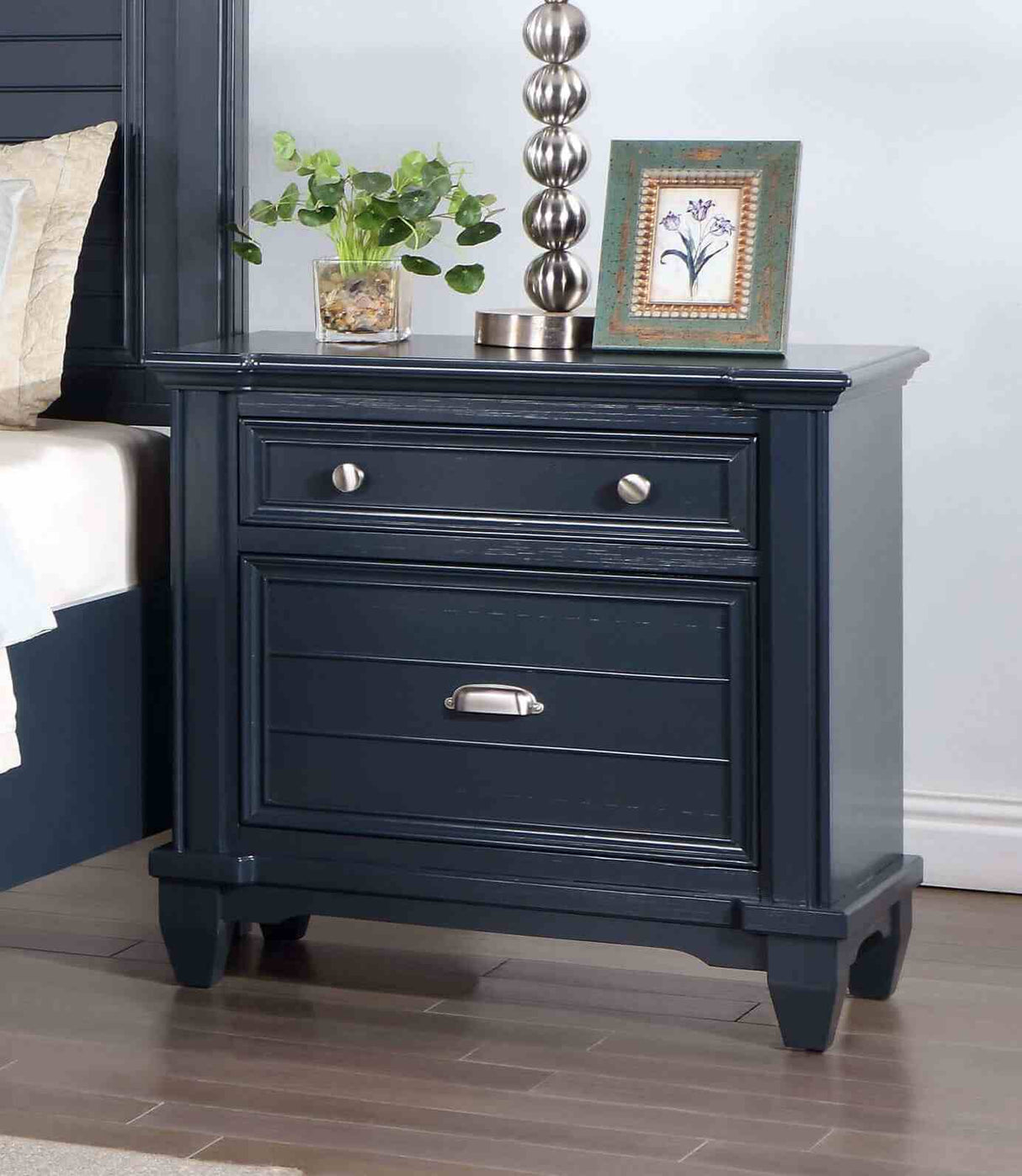 Manzanillo Slate Blue Night Stand from Furniture of America - Luna Furniture