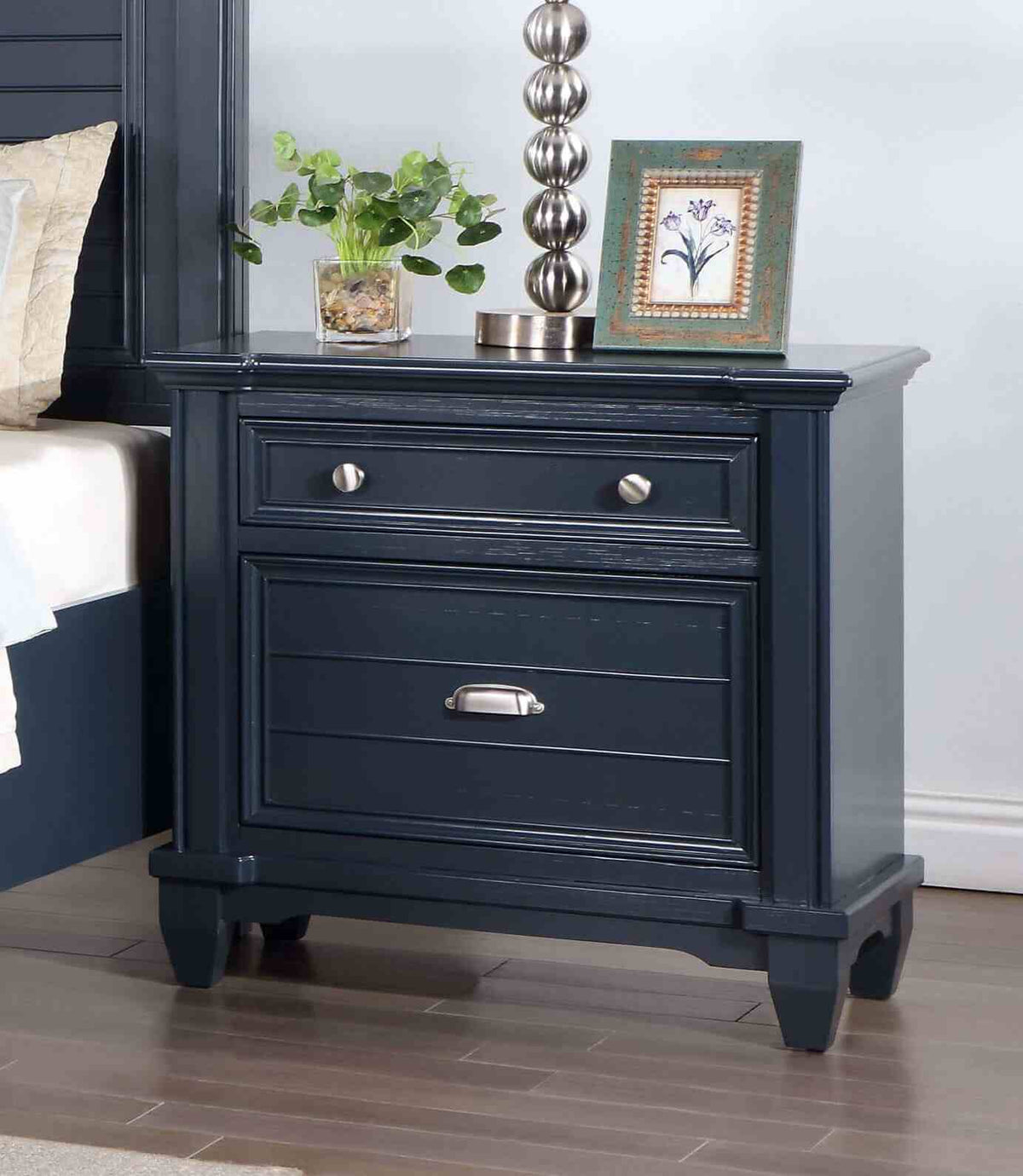 Manzanillo Slate Blue 5 Pc Queen Bedroom Set from Furniture of America - Luna Furniture