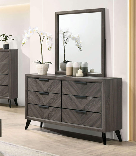 Vagan Gray Mirror (Mirror Only) from Furniture of America - Luna Furniture