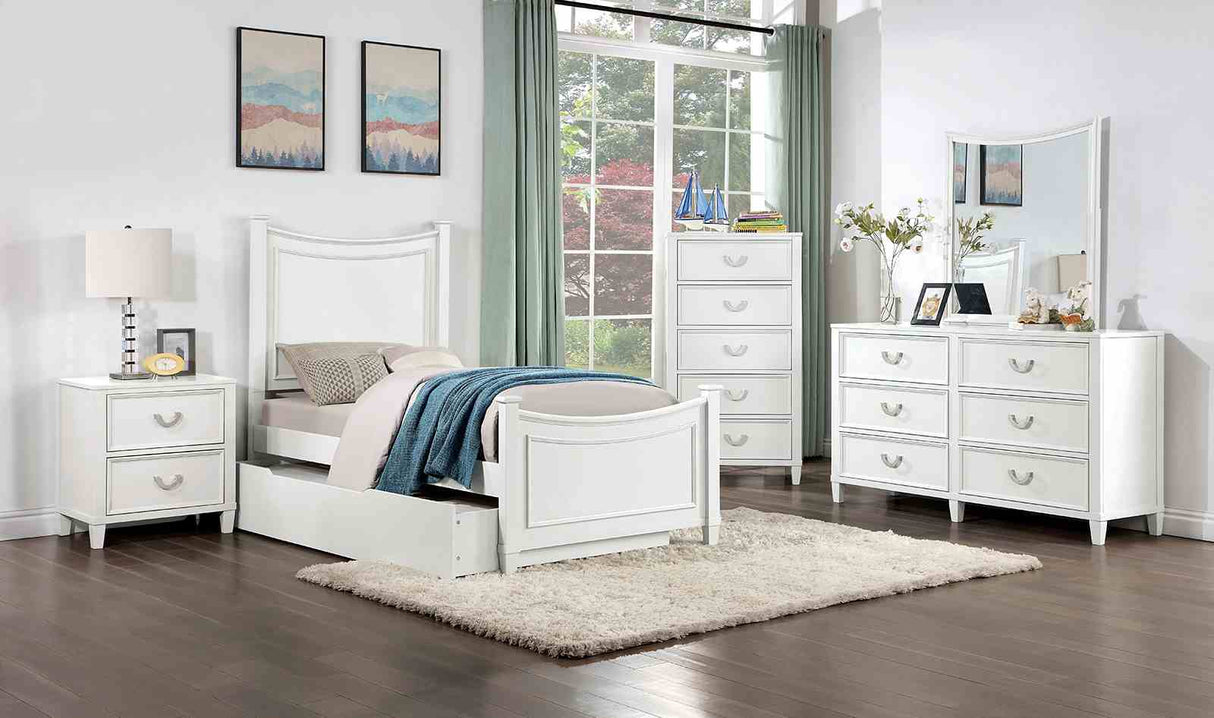 Lycoris White Nightstand from Furniture of America - Luna Furniture