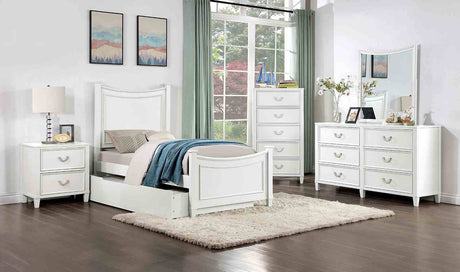 Lycoris White Mirror (Mirror Only) from Furniture of America - Luna Furniture