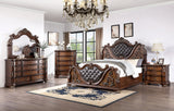 Esparanza Brown Cherry Queen Bed from Furniture of America - Luna Furniture