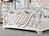 Esparanza Pearl White California King Bed from Furniture of America - Luna Furniture