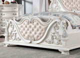 Esparanza Pearl White King Bed from Furniture of America - Luna Furniture