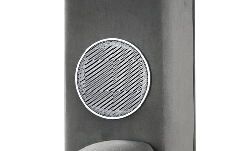 Etherea Gray Queen Upholstered Platform Poster Bed from Furniture of America - Luna Furniture