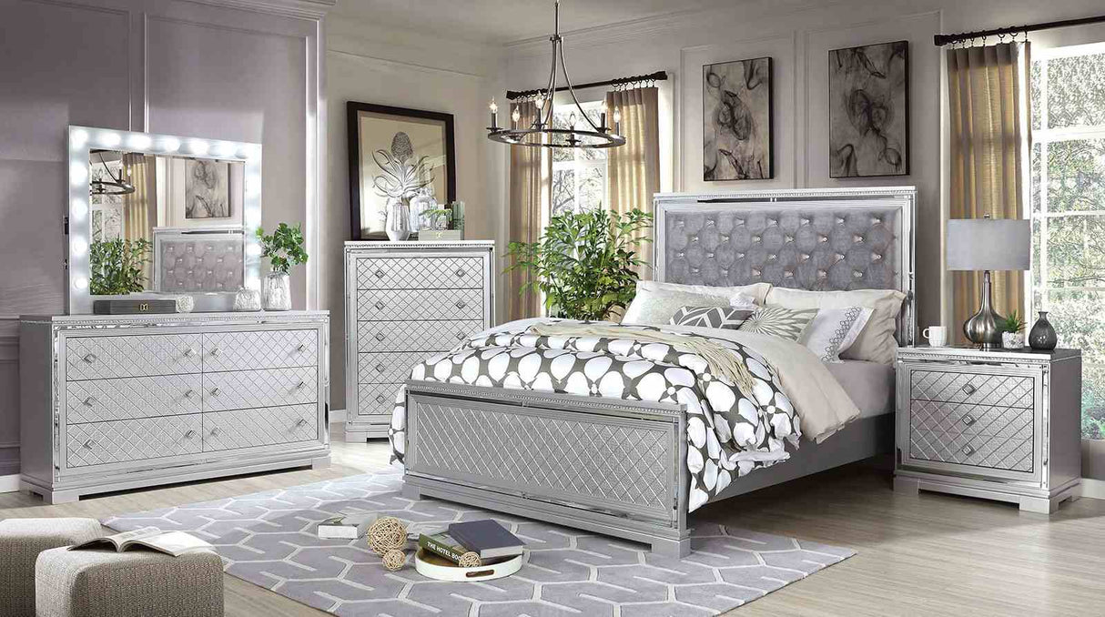 Belleterre Silver Mirror (Mirror Only) from Furniture of America - Luna Furniture