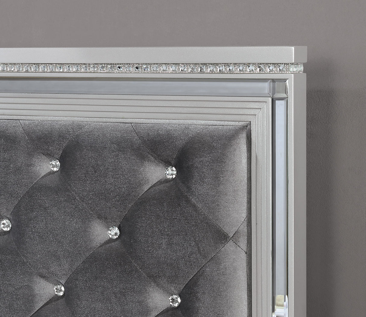 Belleterre Silver King Bed from Furniture of America - Luna Furniture