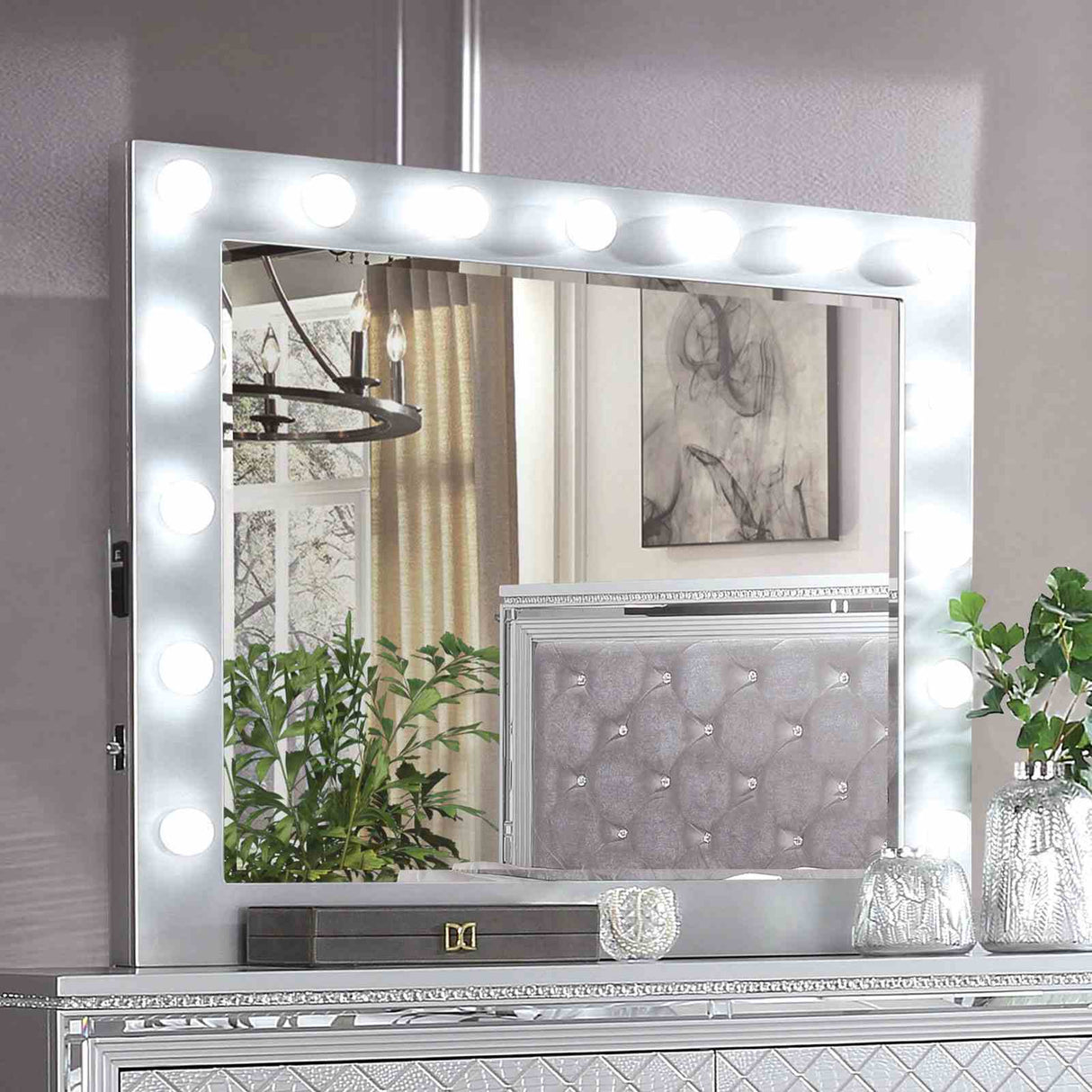 Belleterre Silver Mirror (Mirror Only) from Furniture of America - Luna Furniture