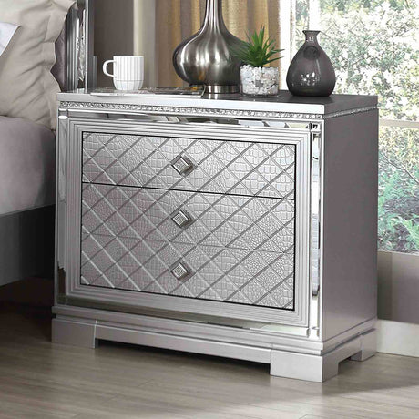 Belleterre Silver 5 Pc Queen Bedroom Set from Furniture of America - Luna Furniture
