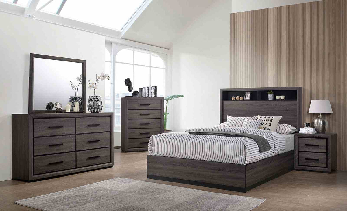 Conwy Gray Cal.King Bed from Furniture of America - Luna Furniture